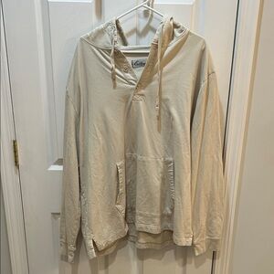 Men's Cream Color Hoodie Sweater